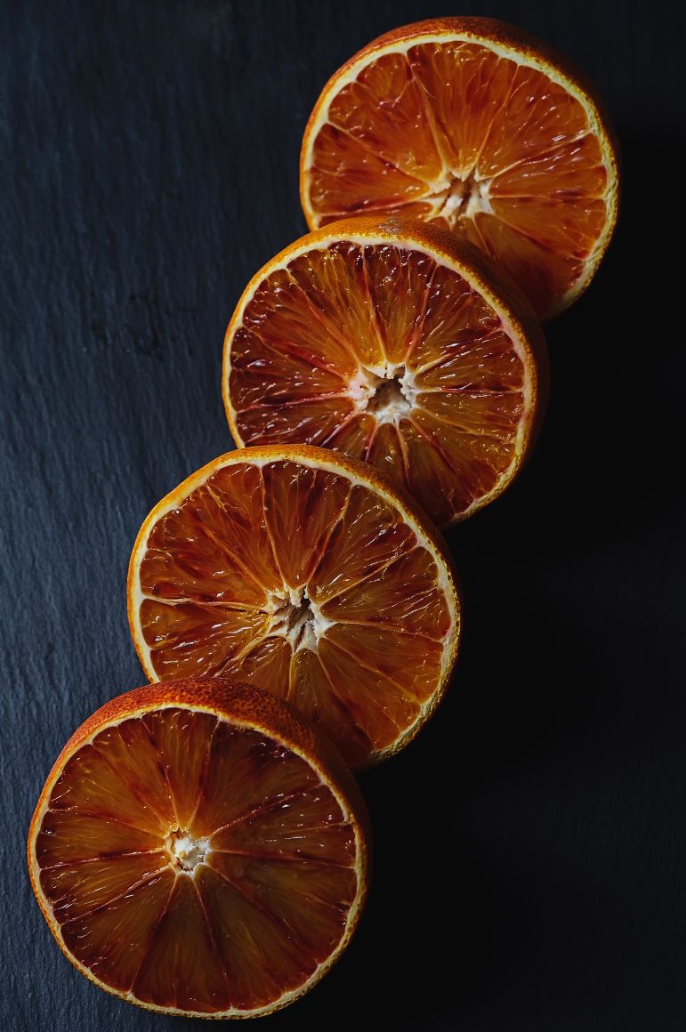 červené pomeranče